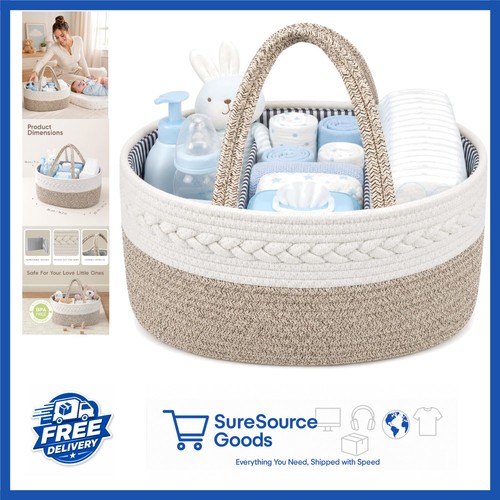 Cotton rope nappy caddy - cotton,