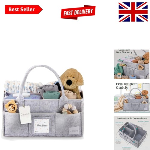 Stylish grey nappy caddy - grey,