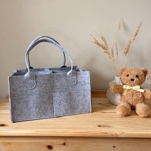 Grey felt nappy - nappy, caddy