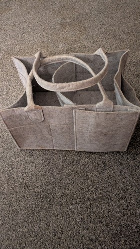 Grey nappy storage caddy - nappy,