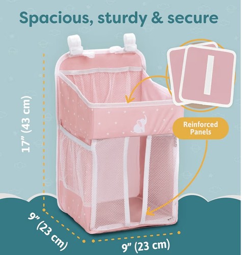 Baby caddy organiser grey pink - baby,