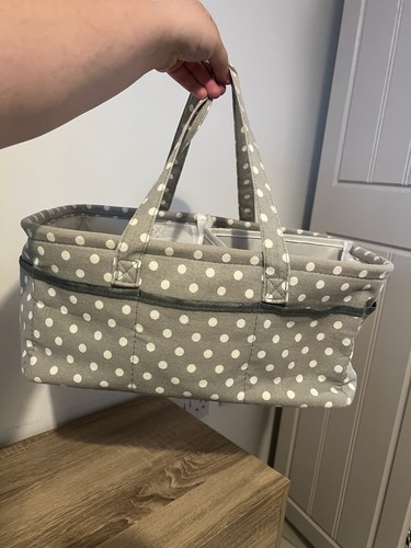 Grey white polka dot nappy - grey,